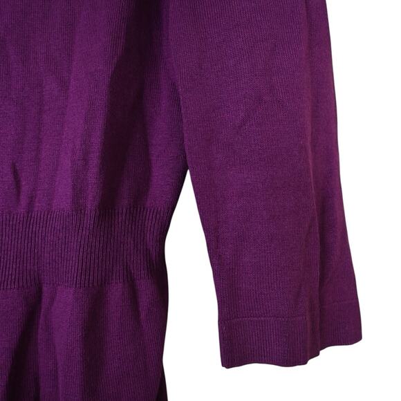 Ann Taylor Womens M Button Front Cardigan in Purple - Picture 7 of 9